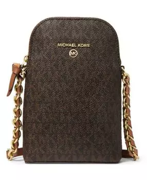 Через плечо с цепочкой для телефона и логотипом North South Michael Kors