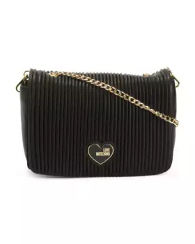Через плечо со сборками и клапаном Love Moschino, черный