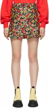 Черная 3D мини-юбка GANNI