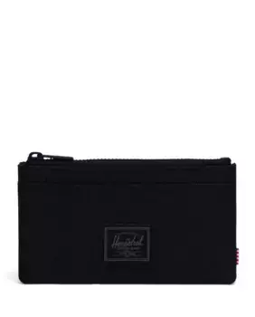 Черная экологически чистая визитница унисекс на молнии Herschel, черный
