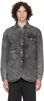 Черная армейская рубашка Han Kjobenhavn