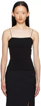 Черная асимметричная майка Helmut Lang