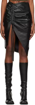 Черная асимметричная мини-юбка ANDREDAMO