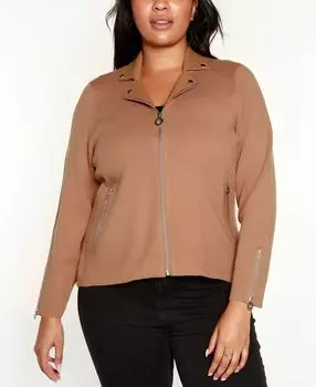 Черная этикетка большого размера мотоциклетная куртка-свитер Belldini