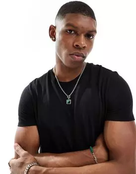 Черная базовая футболка Bershka