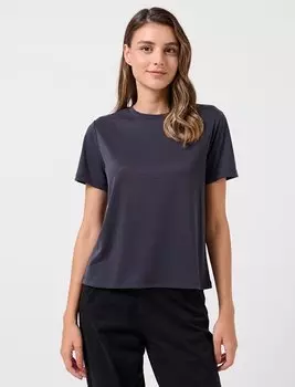 Черная базовая футболка прямого кроя с круглым вырезом и короткими рукавами Jimmy Key