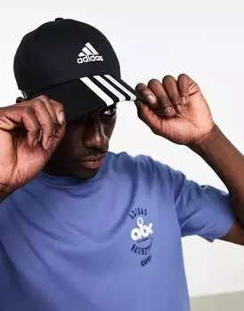 Черная бейсболка adidas Training с тремя полосками adidas performance
