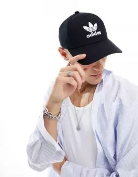 Черная бейсболка с трилистником adidas Originals