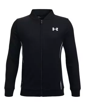 Черная/белая рубашка с молнией во всю длину Pennant 2.0 для мальчиков Under Armour