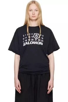 Черная бесшовная спортивная футболка Salomon Edition MM6 Maison Margiela