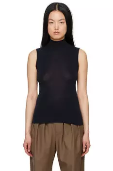 Черная бесшовная водолазка LEMAIRE