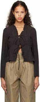 Черная блуза со сборками TheOpen Product