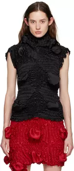 Черная блузка с твист Feben