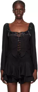 Черная блузка Salvia Tach