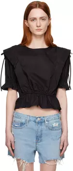 Черная блузка со сборками FRAME