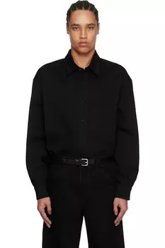 Черная большая рубашка LEMAIRE