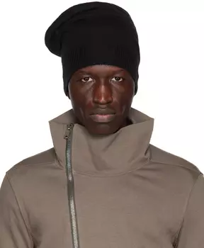 Черная большая шапочка Rick Owens