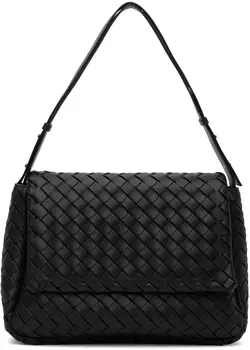 Черная большая сумка из булыжника Bottega Veneta
