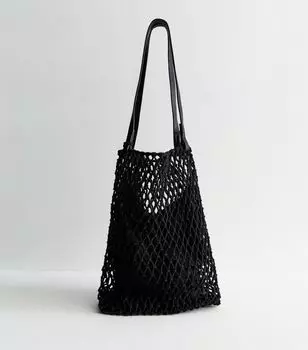 Черная большая сумка крючком New Look, черный