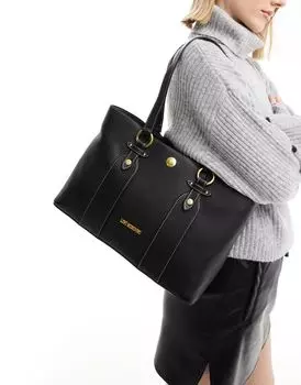 Черная большая сумка Love Moschino