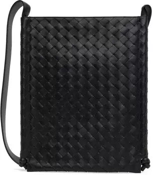 Черная большая сумка на плоской петле Bottega Veneta