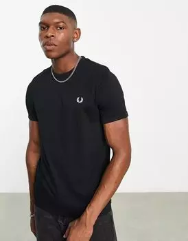 Черная борцовская футболка Fred Perry