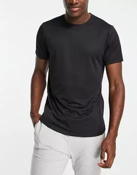 Черная быстросохнущая футболка для тренировок ASOS 4505 icon
