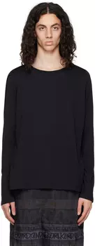 Черная деконструированная футболка с длинным рукавом Marina Yee