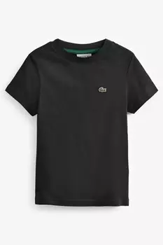 Черная детская футболка Core Essentials Lacoste, черный
