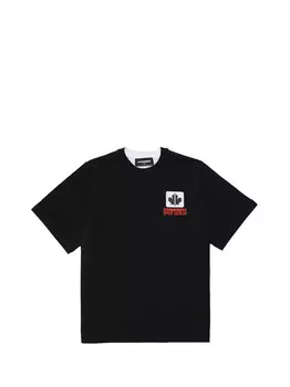 Черная детская футболка Dsquared