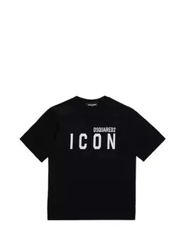 Черная детская футболка Dsquared