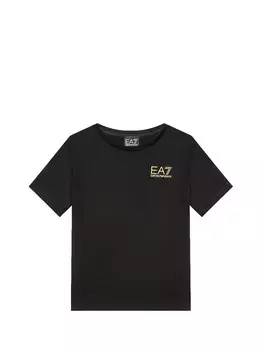 Черная детская футболка Ea7