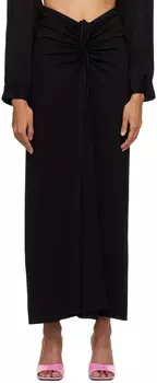 Черная длинная юбка со сборками Christopher Esber