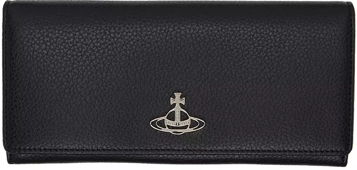 Черная длинная визитница Vivienne Westwood