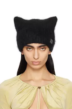 Черная драгоценная шапка KNWLS