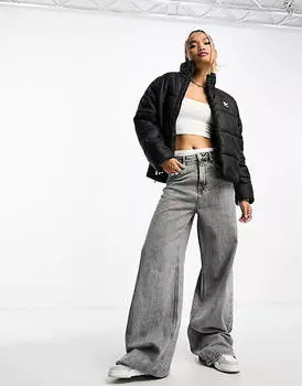 Черная дутая куртка adidas Originals