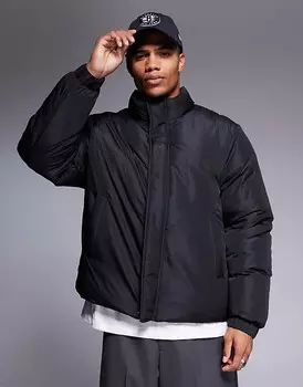 Черная дутая куртка ASOS DESIGN