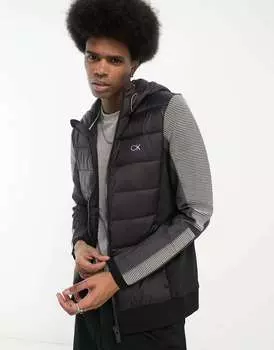Черная дутая куртка с капюшоном Calvin Klein Dynamo