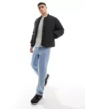 Черная дутая куртка Sixth June