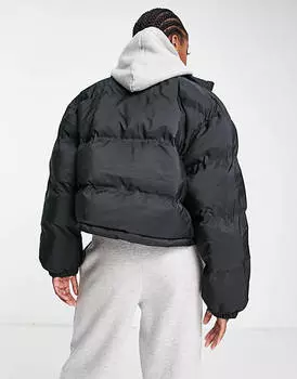 Черная дутая куртка Weekday Promis