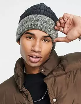 Черная дутая шапка Boardmans