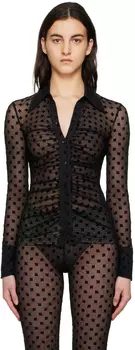 Черная двухслойная рубашка MISBHV