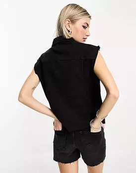 Черная джинсовая безрукавка Noisy May