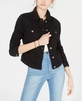 Черная джинсовая куртка для юниоров с завышенной талией Tinseltown, черный