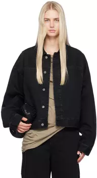 Черная джинсовая куртка Gem Entire Studios, Magnetite