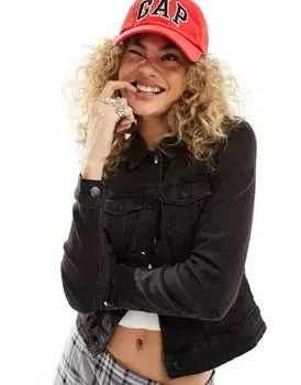 Черная джинсовая куртка Noisy May