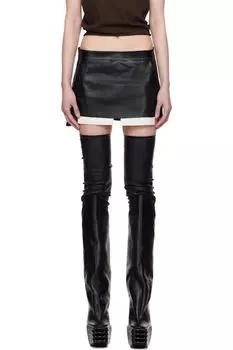 Черная джинсовая мини-юбка Hollywood Fog Cutoff Rick Owens