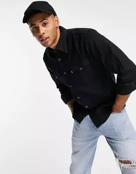 Черная джинсовая рубашка с карманами Levi's Barstow