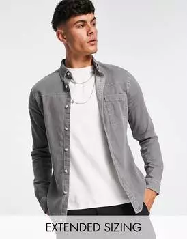 Черная джинсовая рубашка скинни ASOS DESIGN