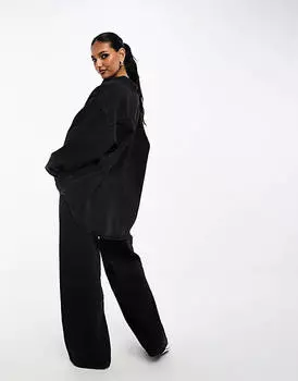 Черная джинсовая рубашка в стиле минимализма ASOS DESIGN